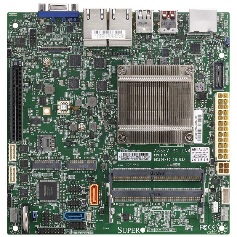 Supermicro A3SEV-2C-LN4 Motherboard Mini-ITX Embedded Intel Atom x6211E Processor