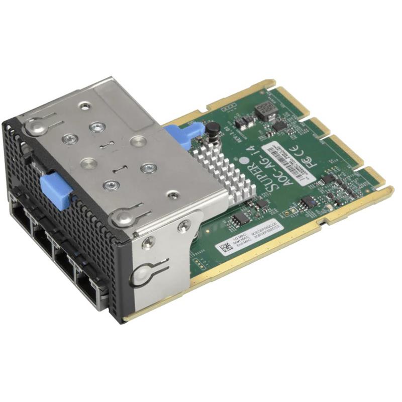 Supermicro AOC-AG-I4 i350 Gigabit Ethernet Adapter Card - 4-Port 1Gbps RJ45 Connectors Advanced I/O Module (AIOM) OCP 3.0