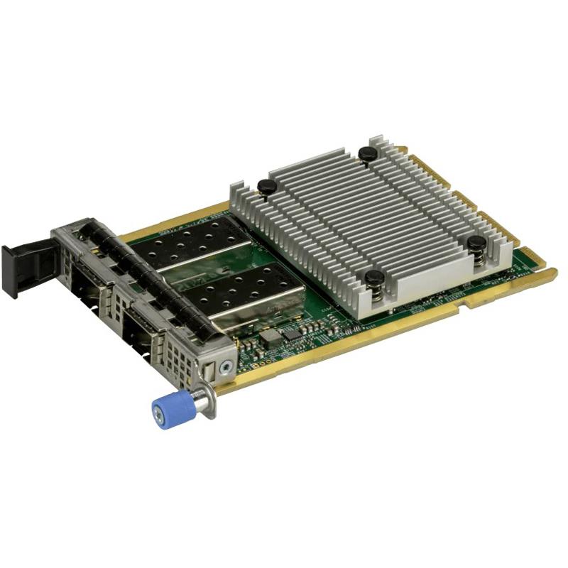 Supermicro AOC-A25G-I2SM 25GbE Dual-Port SFP28 Network Adapter PCIe 4.0 x8 AIOM OCP 3.0 Form Factor - E810-XXVAM2