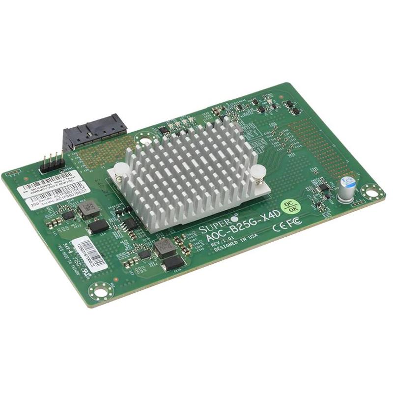 Supermicro AOC-B25G-X4D-B Dual-port 25GbE Network Adapter Card - Mezzanine Card Proprietary Form Factor