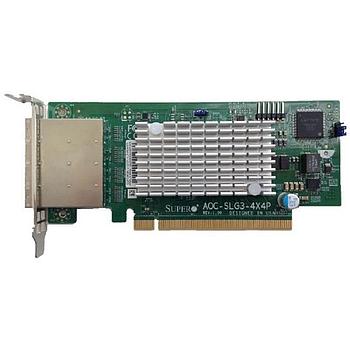 Supermicro AOC-SLG3-4X4P HBA NVMe Controller for JBOF Quad-Port NVMe Mini-SAS HD Gen-3 PCIe x16