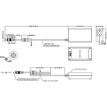 Supermicro MCP-250-10134-0N 60W DC Lockable Power Adapter No Power Cord