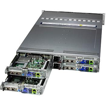 Supermicro SYS-621BT-HNC8R BigTwin 2U Barebone 4-Node Dual Intel Xeon Scalable processors 5th/4th Generation and Intel Xeon CPU Max Series