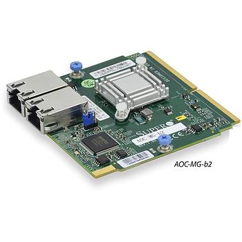 Supermicro AOC-MG-B2 1GbE Broadcom BCM5720 Controller Card Super I/O Module (SIOM) Dual RJ45 Connectors