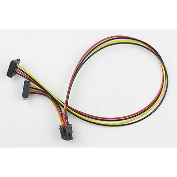 Supermicro CBL-0487L-01 Internal Power Extension Cable Connector: 8 Pin to 2 SATA Power Cable 12cm and 58cm. 18AWG