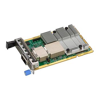 Supermicro AOC-A400G-B1CM 400Gb Ethernet Controller Card Advanced I/O Module (AIOM) Form Factor Single QSFP-DD400 Connector Powered By Broadcom BCM57608 Controller PCIe 5.0 x16