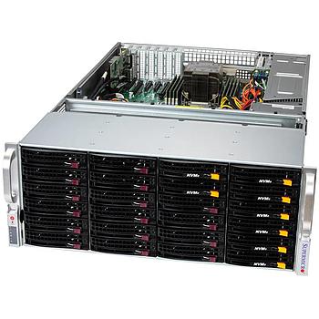 Supermicro SSG-542B-E1CR36L Storage 4U Barebone Single Intel Xeon 6700/6500 Series Processors With P-cores or 6700 Series Processors With E-cores