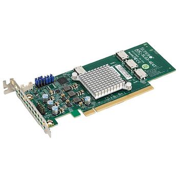 Supermicro 4-Port M.2 NVMe Add-on Card Gen3 PCIe x16, AOC-SLG3-4E4T