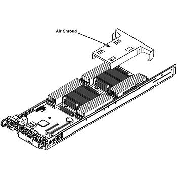 Supermicro MCP-310-21703-0B Air Shroud TwinPro, for Chassis SC217HQ+ and SC827HQ+ X10 mylay