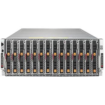 Supermicro SBE-414E-422 4U SuperBlade Enclosure House Up To 14 Dual-Socket Blade Servers Equipped With Four 2200W Titanium Power Supplies