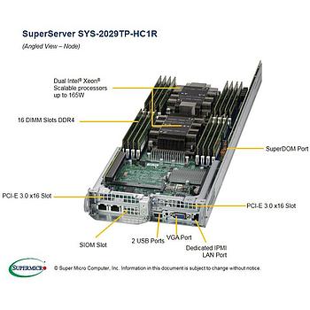 Supermicro SYS-2029TP-HC1R Twin Barebone Dual CPU, 4-Node