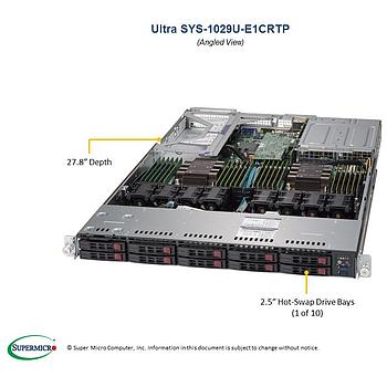 Supermicro SYS-1029U-E1CRTP 1U Barebone Dual Intel Processor