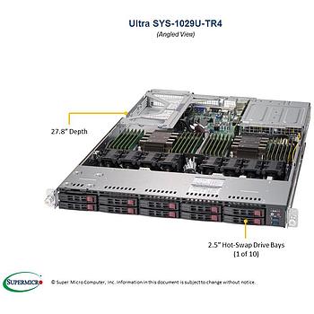 Supermicro SYS-1029U-TR4 1U Barebone Dual Intel Processor