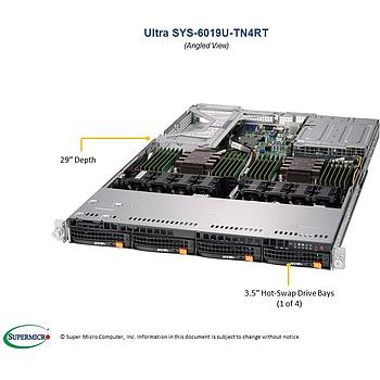 Supermicro SYS-6019U-TN4RT 1U Barebone Dual Intel Processor