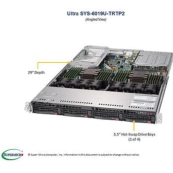 Supermicro SYS-6019U-TRTP2 1U Barebone Dual Intel Processor