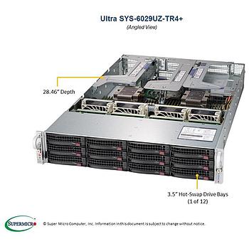Supermicro SYS-6029UZ-TR4+ 2U Barebone Dual Intel Processor