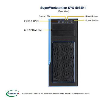 Supermicro SYS-5038K-I Mid Tower Barebone Single Processor